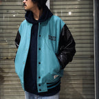 LEATHER VARSITY JACKET -B- -TYPE 2- #EMERALD [24SS-WMO-BL10]