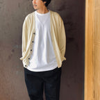 COTTON KNIT CARDIGAN ( TYPE-1 ) #IVORY [26FWE-WMK-KN03]