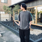 三色雙面針織船領T卹 #炭灰色 [CES26T21]