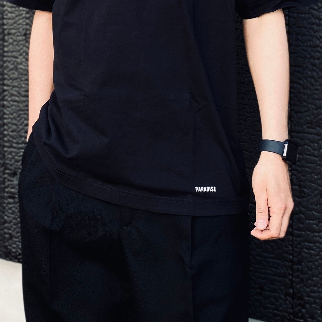 HEALTHKNIT | HENRY NECK T-SHIRT #BLACK [26SS-WMT-HK01]