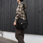 Early Morning | DEERSKIN LARGE MESSENGER BAG #BLACK [EM0924403]