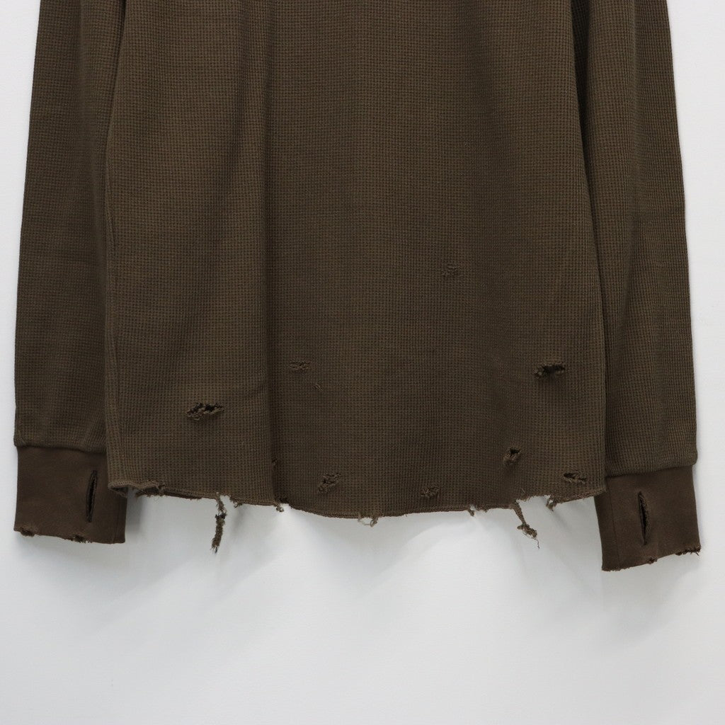 Combat Long Thermal With Damaged (CLASSIC WAFFLE KNIT) #MOCHA [M-P2-TP6]