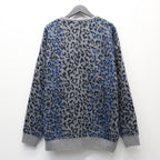 LEOPARD MOHAIR CARDIGAN #GRAY [25FW-WMK-KN08]