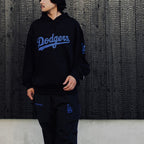 MLB | LA | HEAVY WEIGHT PULLOVER HOODED SWEAT SHIRT ( TYPE-2 ) #BLACK [MLB-WM-SS02]