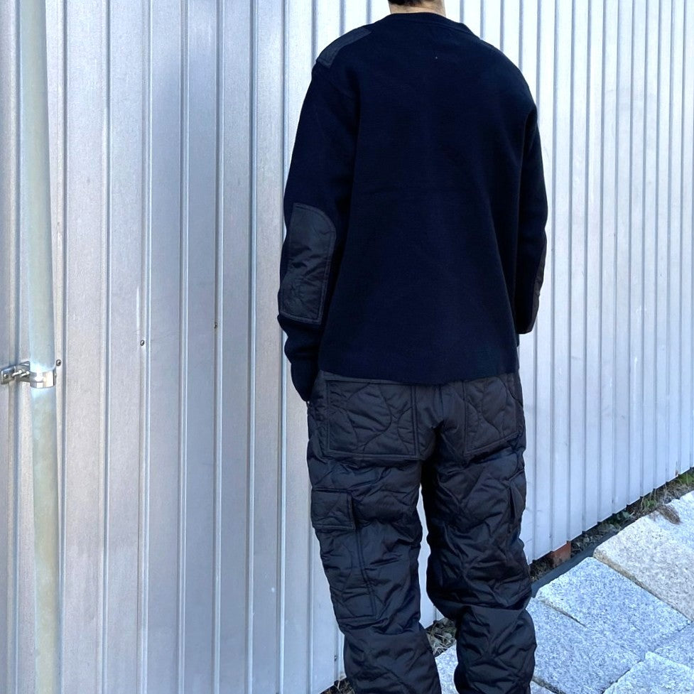 MILITARY CREW NECK KNIT #BLACK [TAION-KN100PML-1]