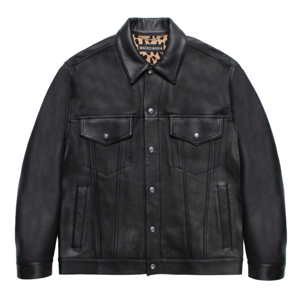 LEATHER TRUCKER JACKET ( TYPE-2 ) #BLACK [25FWE-WMO-BL02]