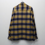 OMBRE CHECK OPEN COLLAR SHIRT L/S ( TYPE-2 ) #L-BROWN [25FW-WMS-OC06]