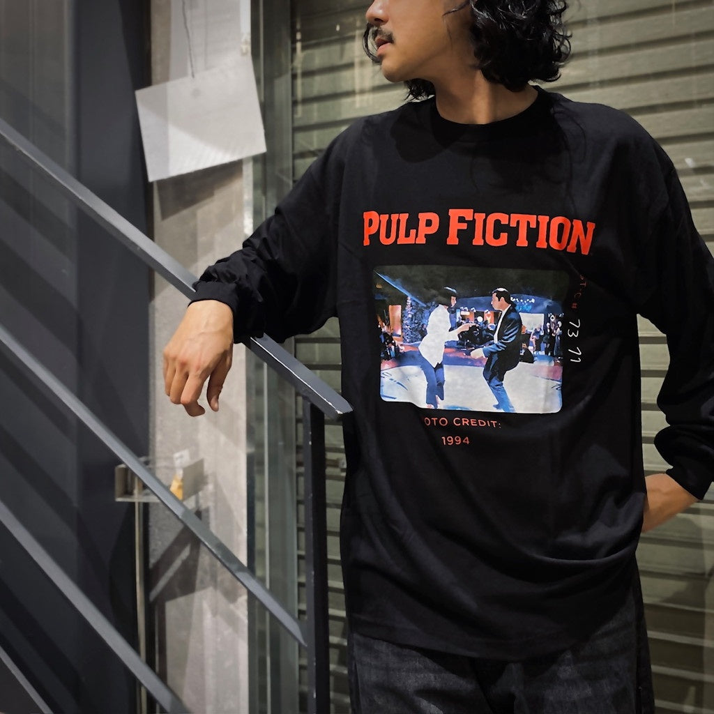 PULP FICTION | CREW NECK LONG SLEEVE T-SHIRT ( TYPE-1 ) #BLACK [PF-WM-LT01]