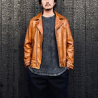DOUBLE RIDERS LEATHER JACKET (TYPE-1) #BROWN [24FW-WMO-BL03]