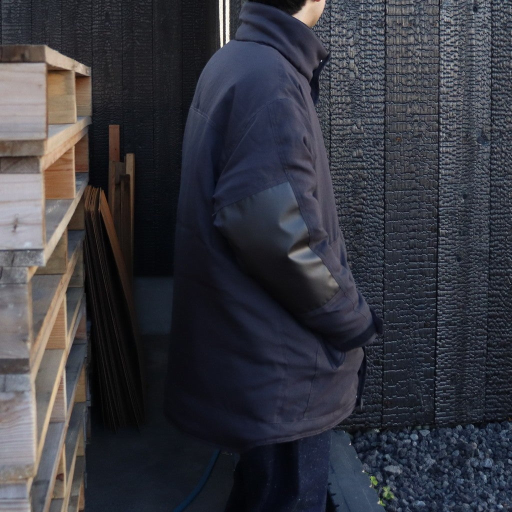 WARM PUFF ZIP COAT #CHARCOAL [CES28JK04]