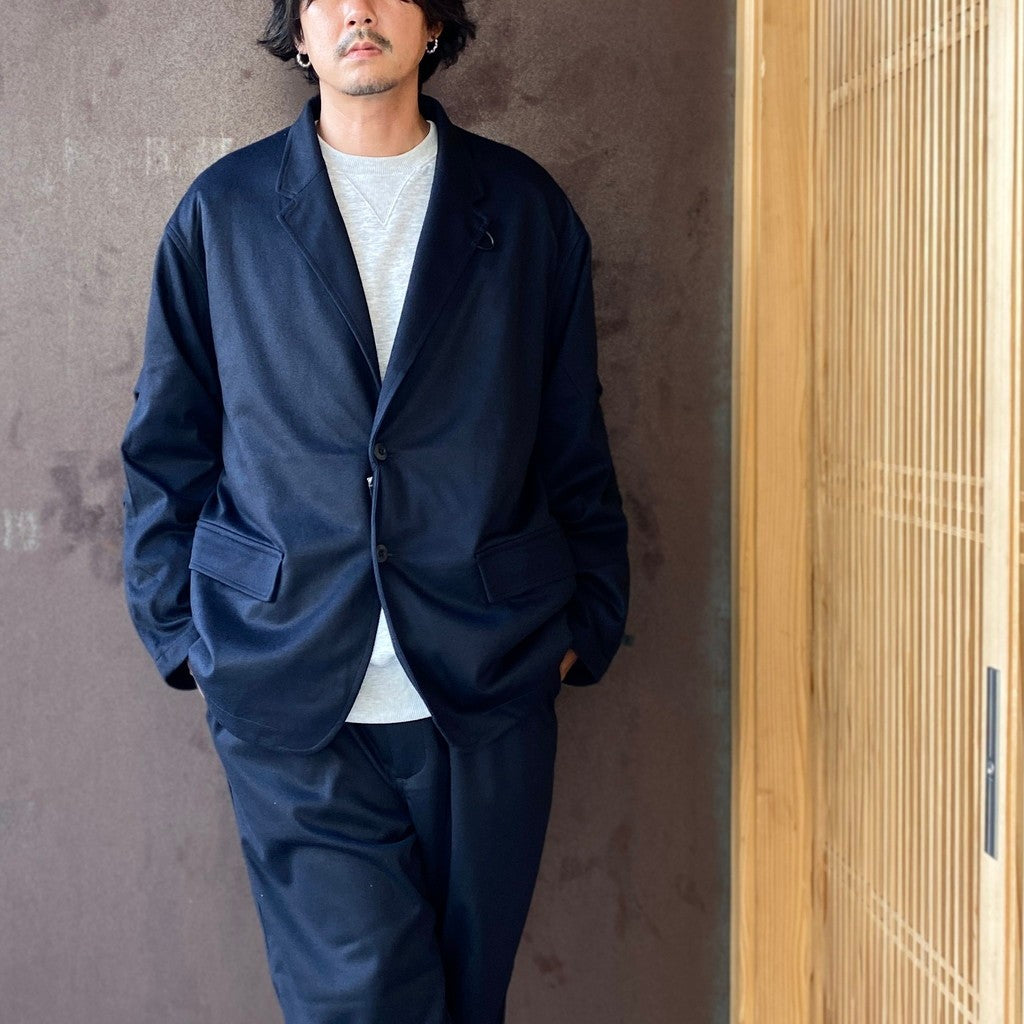 TECH LOOSE 2B JACKET FLANNEL #D.NAVY [BJ-32026W]