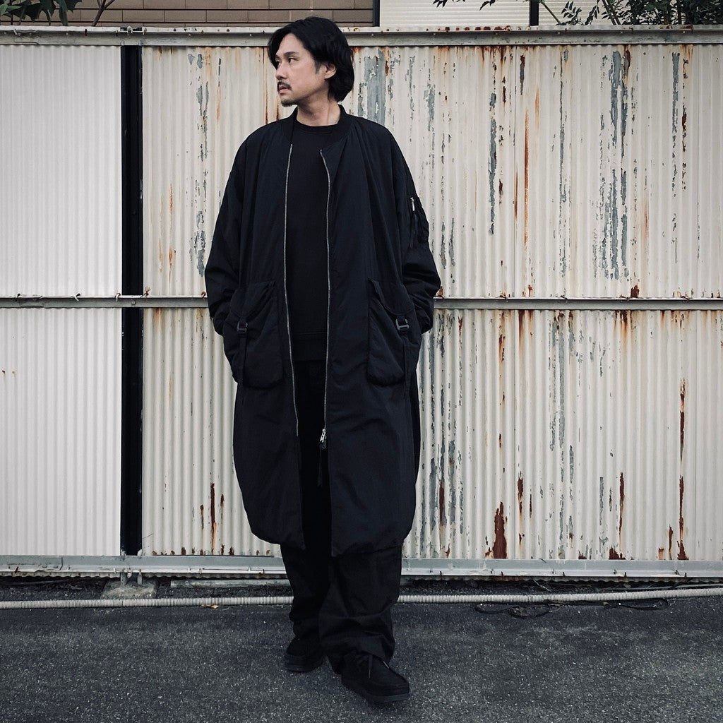 GARMENT DYE DOWN MA-1 LONG COAT 2.0 #BLACK [FST09262U0002]