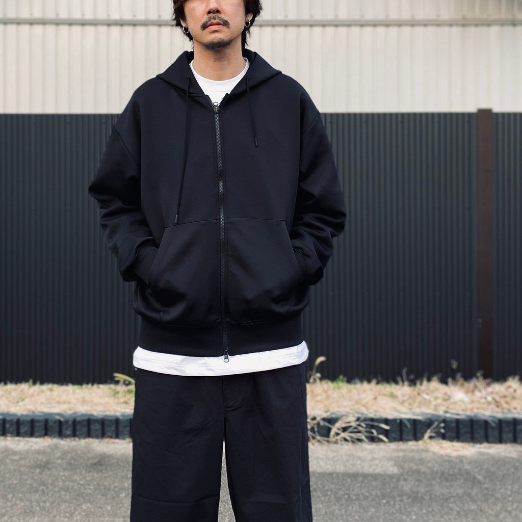 TECH SCUBA KNIT FULLZIP PARKA #BLACK [BE-41026]