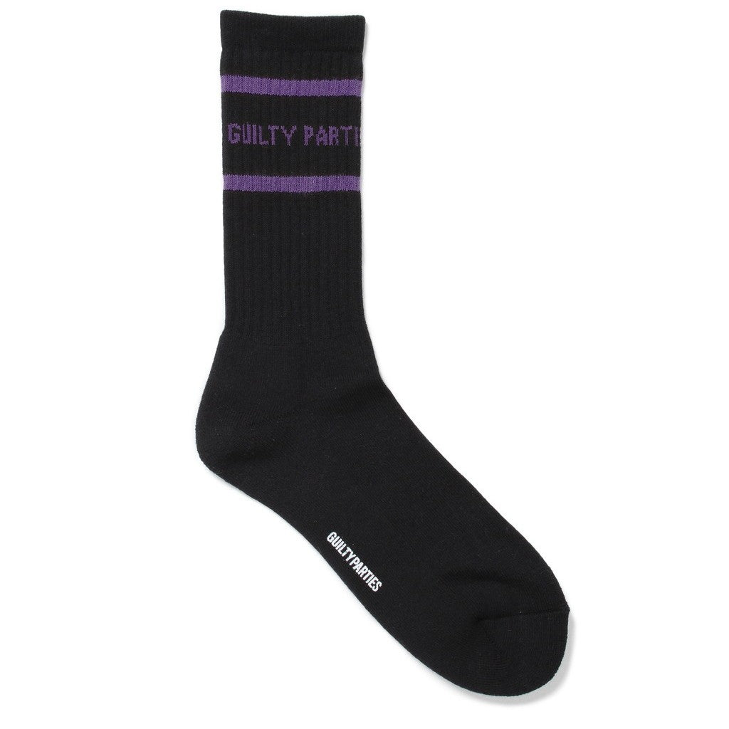 SKATER SOCKS ( TYPE-2 ) #BLACK-PURPLE [24FW-WMA-SO02]