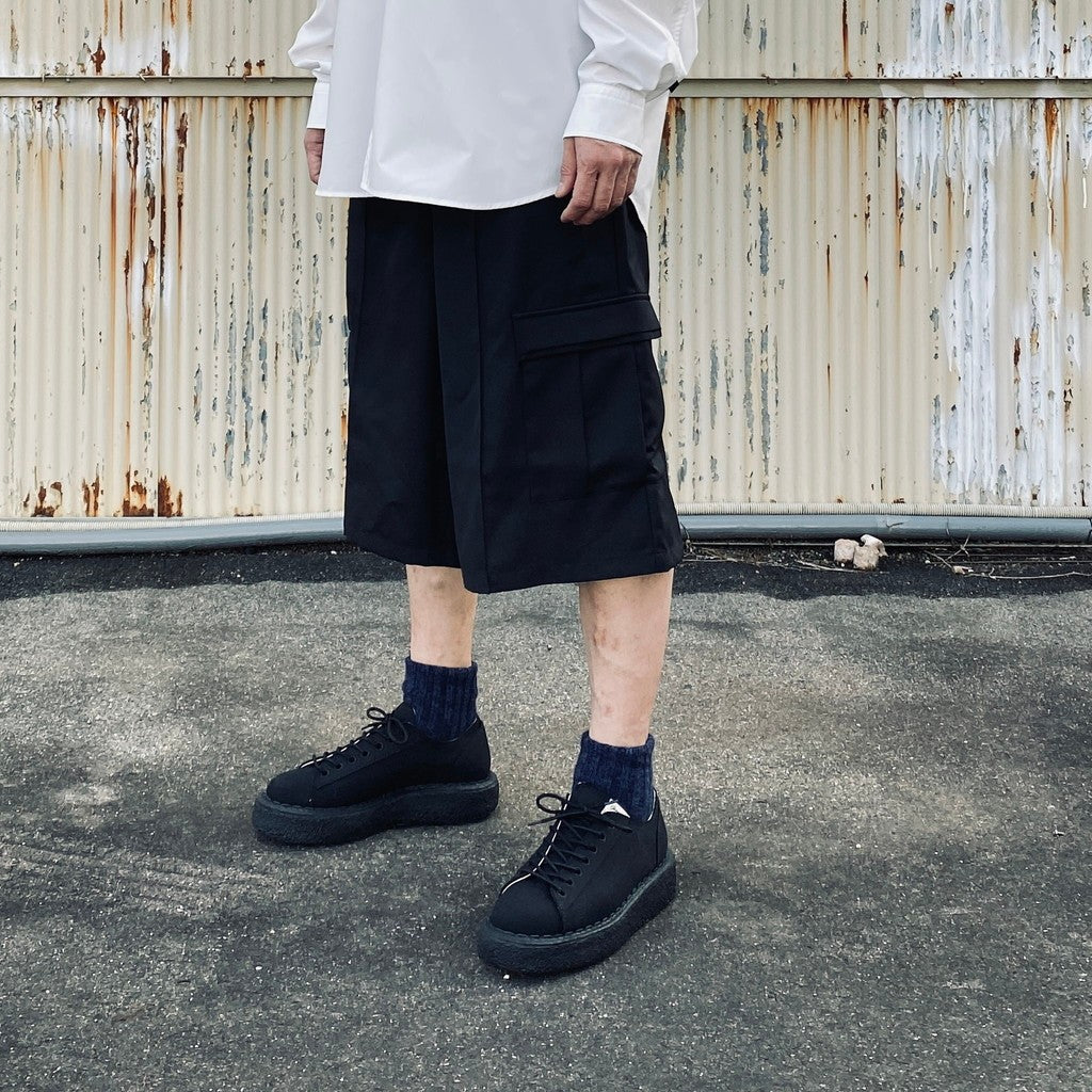 TWISTPOLYESTER WIDE SHORTS #BLACK [FST15261U0002]