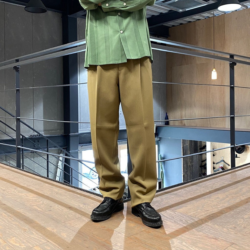 PLEATED TROUSERS #BEIGE [24FWE-WMP-TR01]