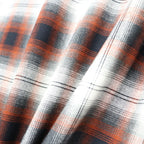 OMBRE CHECK OPEN COLLAR SHIRT L/S ( TYPE-1 ) #BROWN [26SS-WMS-OC11]