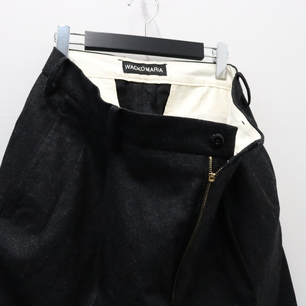 DOUBLE PLEATED WOOL TROUSERS ( TYPE-1 ) #CHARCOAL [26FW-WMP-PT03]