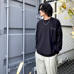 徽章長袖 T 卹 #黑色 [SC2410-LT01]