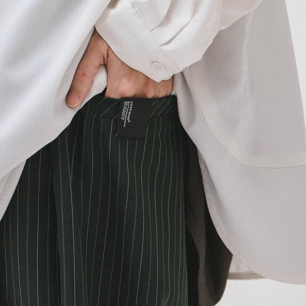 "TR-P01" SOFTBOX 條紋褲 #綠色 [GOOPI-24SS-AUG-02]