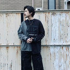 Bootleg Layered Crew Sweat (A MAN'S SHADOW) #AGED BLACK [M-P2-BG3]