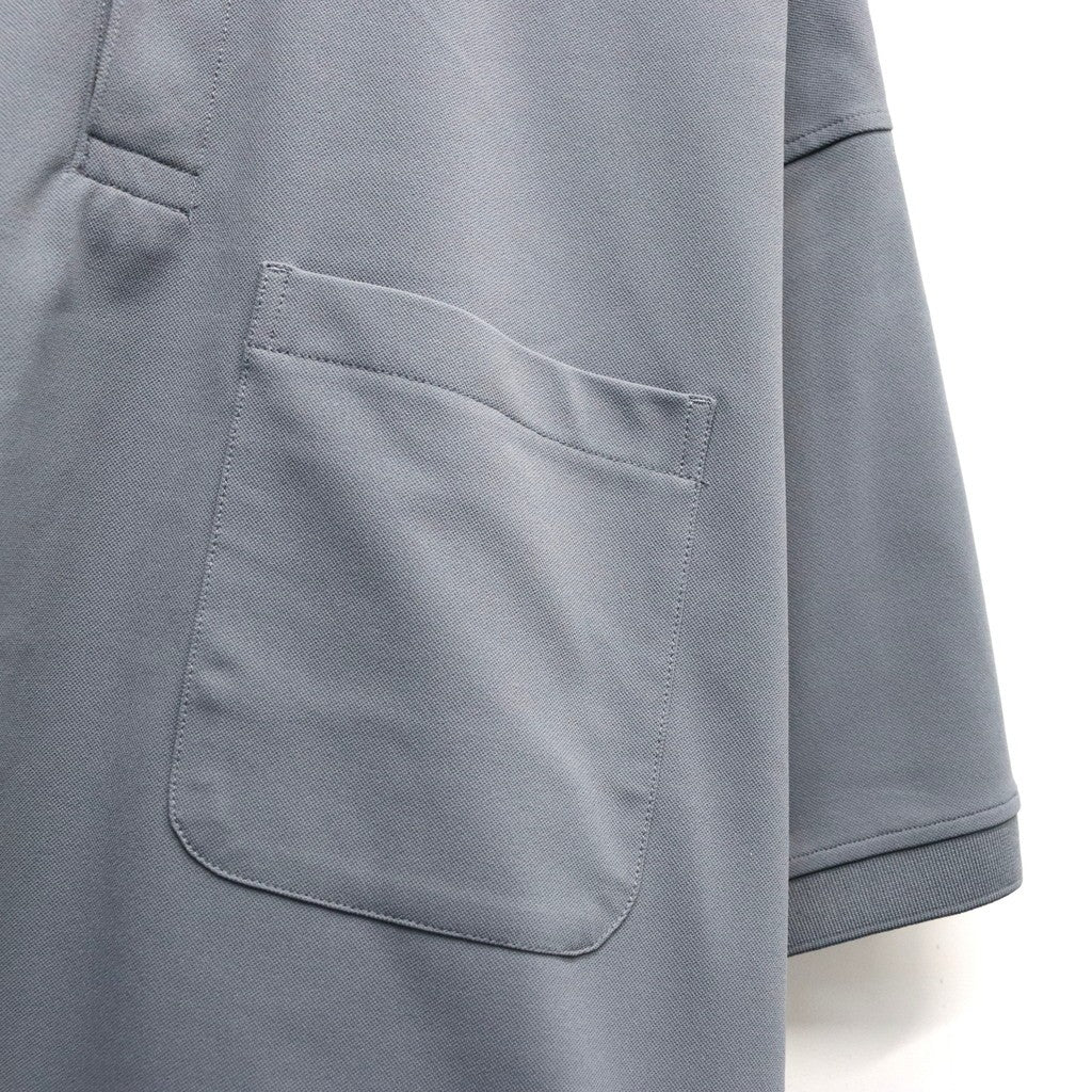 TECH POLO SHIRT S/S #CHARCOAL [BE-37026]