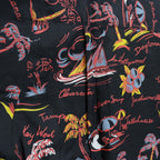 HAWAIIAN SHIRT S/S ( TYPE-2 ) #BLACK [25SS-WMS-HI02]