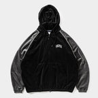 VELOUR PIPING HOODED JKT #Black [FW25-JK10]