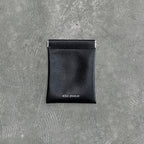 Triangle Leather Necklace #BLACK/SILVER [XOLN001-50-BLK]