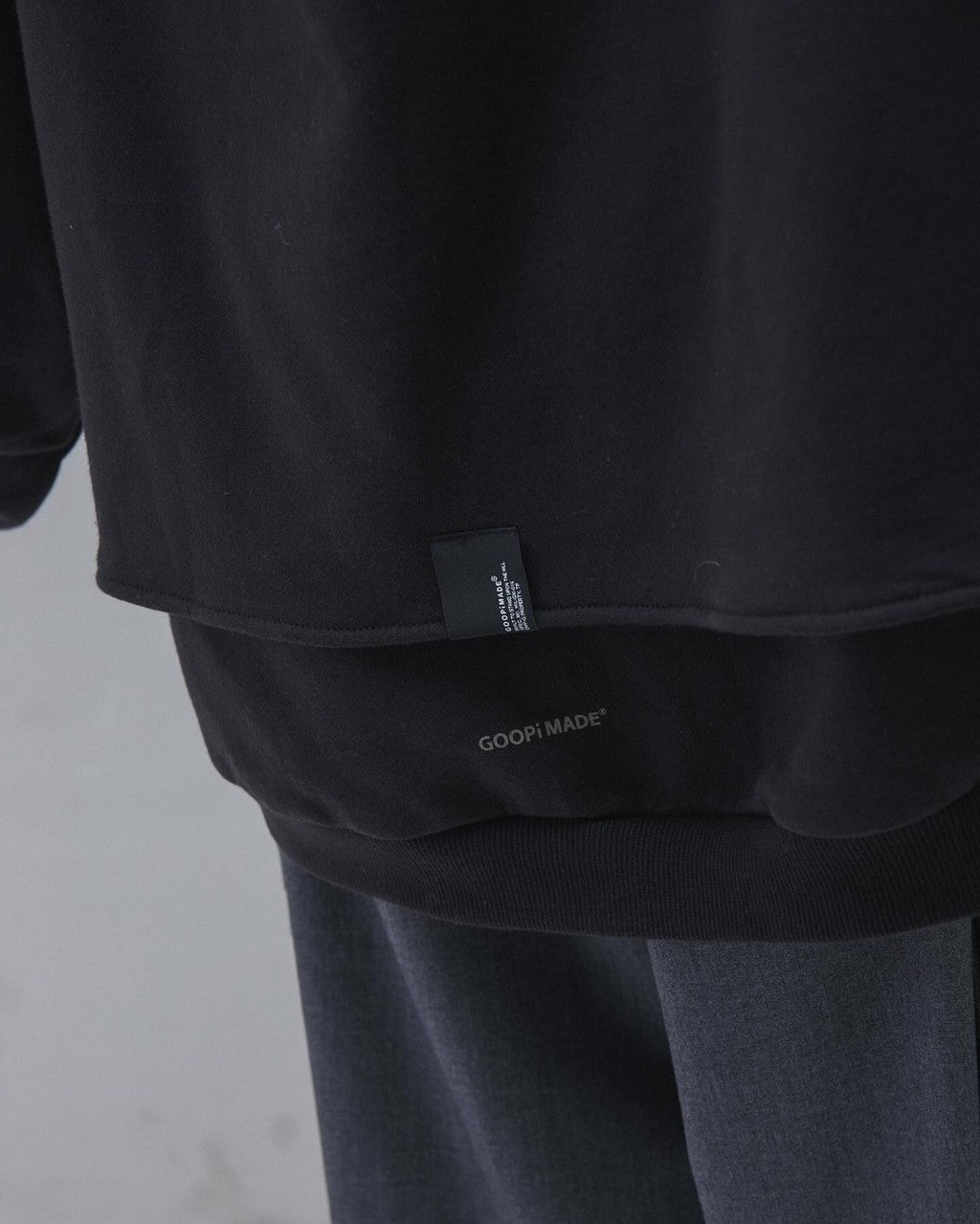 G7-H3 "Mantle" Double-Layer Hoodie #BLACK [GOOPI-23AW-JAN-03]