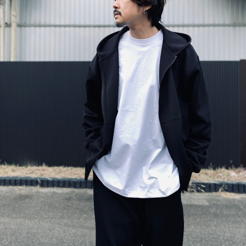 TECH SCUBA KNIT FULLZIP PARKA #BLACK [BE-41026]