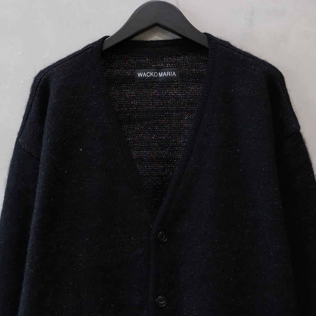 GLITTER MOHAIR CARDIGAN ( TYPE-1 ) #BLACK-RAINBOW [24FW-WMK-KN16]