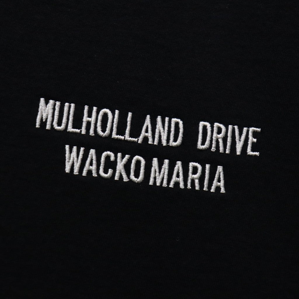 MULHOLLAND DRIVE | WASHED HEAVY WEIGHT CREW NECK T-SHIRT ( TYPE-1 ) #BLACK [MD-WM-WT01]
