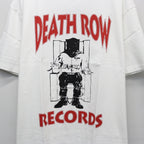 DEATH ROW RECORDS | WASHED HEAVY WEIGHT CREW NECK T-SHIRT #WHITE [DEATHROW-WM-WT01]