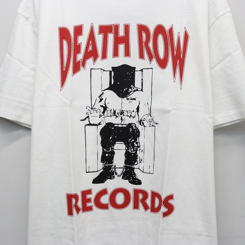 DEATH ROW RECORDS | WASHED HEAVY WEIGHT CREW NECK T-SHIRT #WHITE [DEATHROW-WM-WT01]