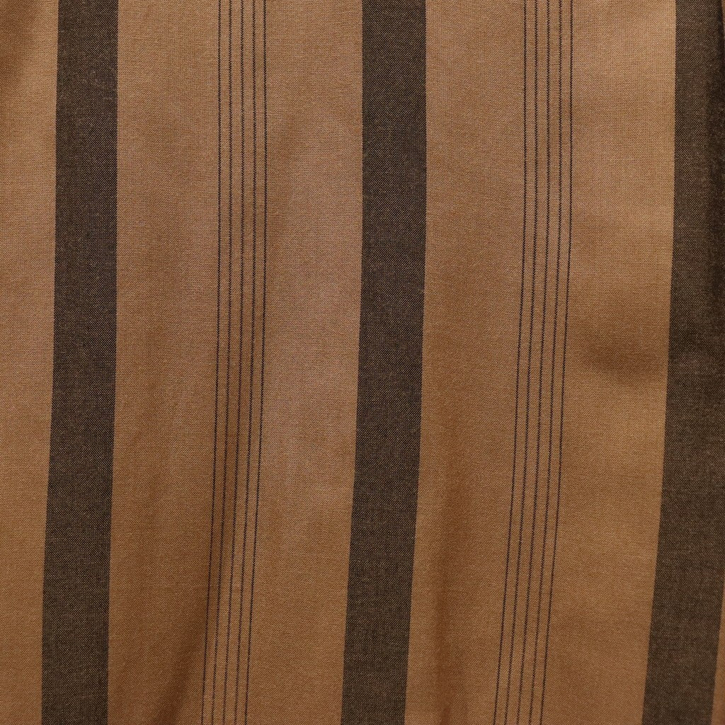 STRIPED OPEN COLLAR SHIRT L/S ( TYPE-1 ) #BROWN [24FW-WMS-OC05]