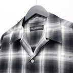 OMBRE CHECK OPEN COLLAR SHIRT L/S ( TYPE-1 ) #GRAY [26SS-WMS-OC11]