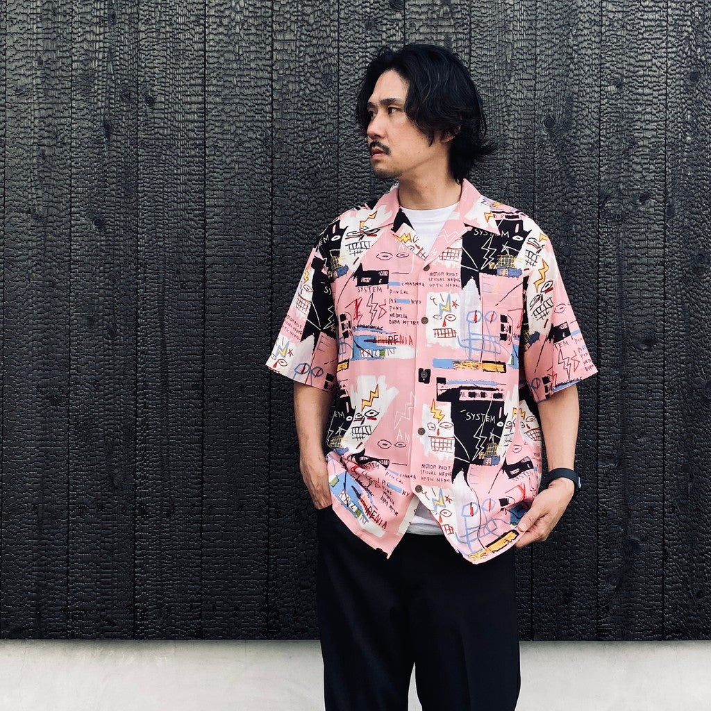JEAN-MICHEL BASQUIAT | S/S HAWAIIAN SHIRT ( TYPE-3 ) #ONE [BASQUIAT-WM-HI27]