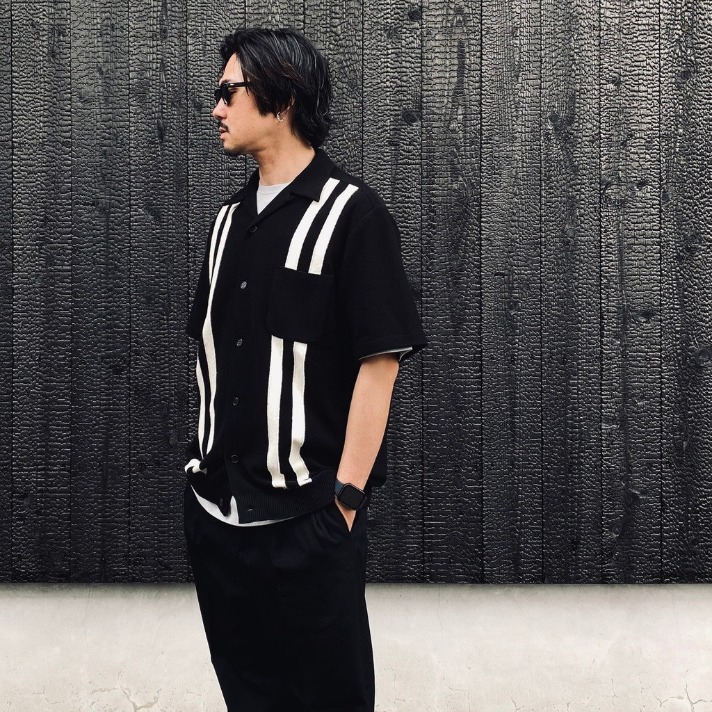KNIT SHIRT ( TYPE-1 ) #BLACK [26SS-WMK-KN01] - cocorozashi 三重県