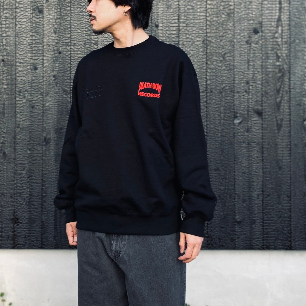 DEATH ROW RECORDS | HEAVY WEIGHT CREW NECK SWEAT SHIRT #BLACK [DEATHROW-WM-SS06]