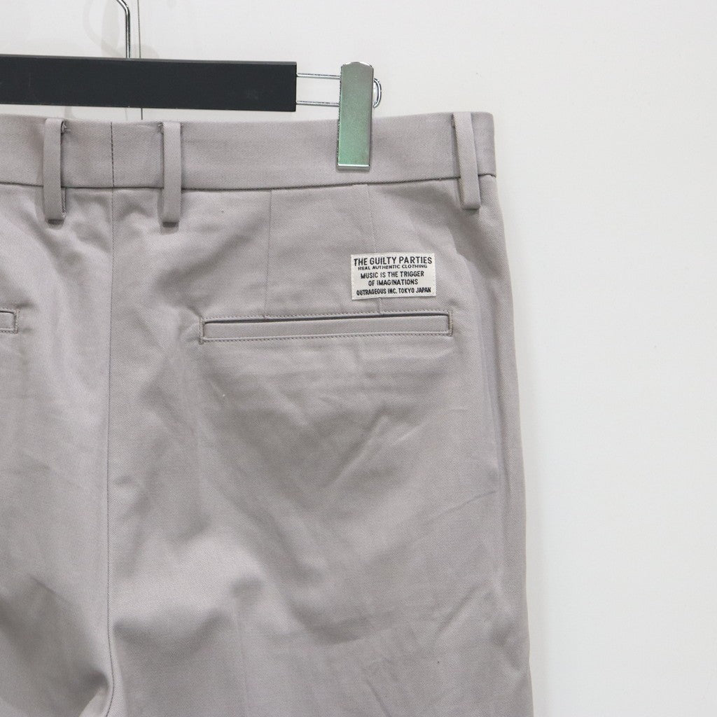 DOUBLE PLEATED CHINO TROUSERS #GRAY [25SS-WMP-PT13]