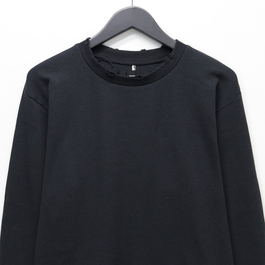 Combat Long Thermal With Damaged (CLASSIC WAFFLE KNIT) #BLACK [M-P2-TP6]