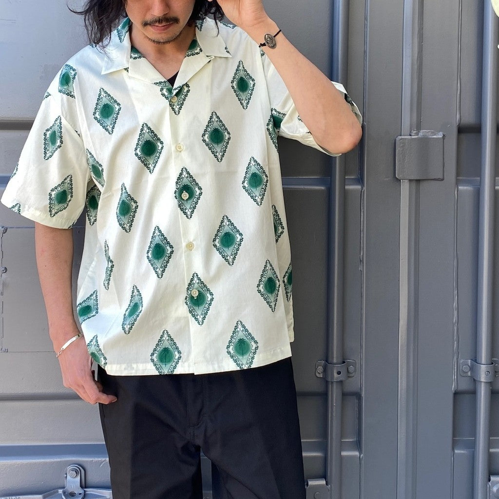 Emblem Aloha Shirt #WHITE [SC2410-SH06]