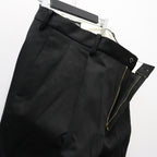 DOUBLE PLEATED CHINO TROUSERS ( TYPE-1 ) #BLACK [26FWE-WMP-PT01]