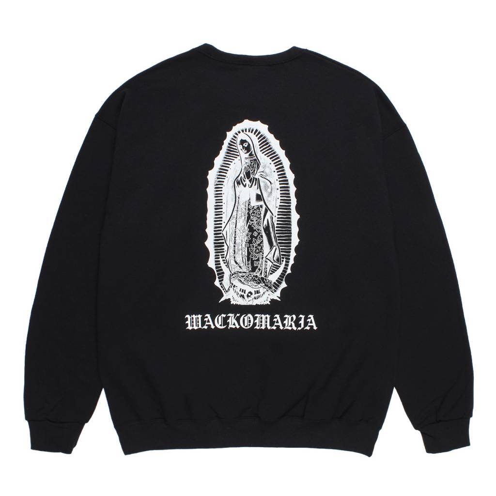 CREW NECK SWEAT SHIRT ( TYPE-1 ) #BLACK/WHITE [26SSE-WMC-SS06]