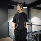 TECH MOCK NECK S/S TEE #BLACK [BE-63025]