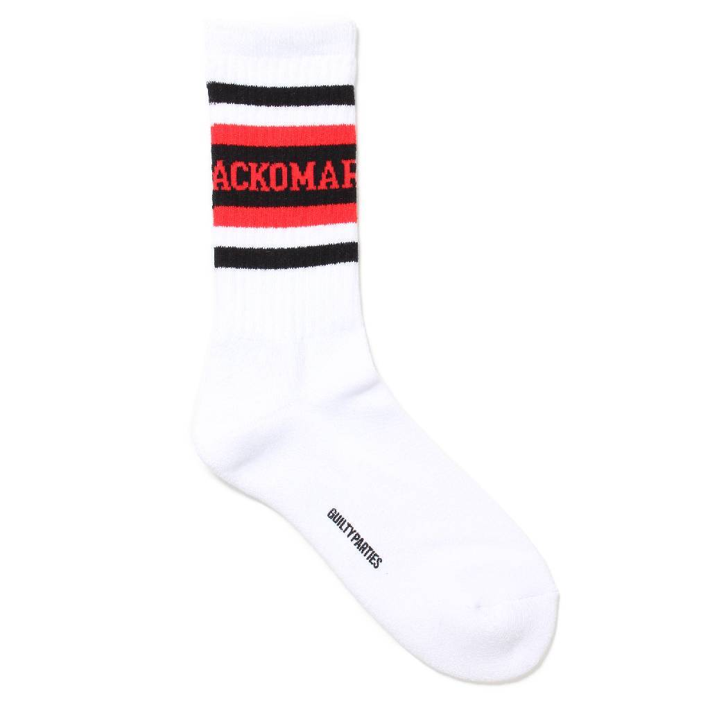 SKATER SOCKS (TYPE-1) #WHITE-RED [24FW-WMA-SO01]