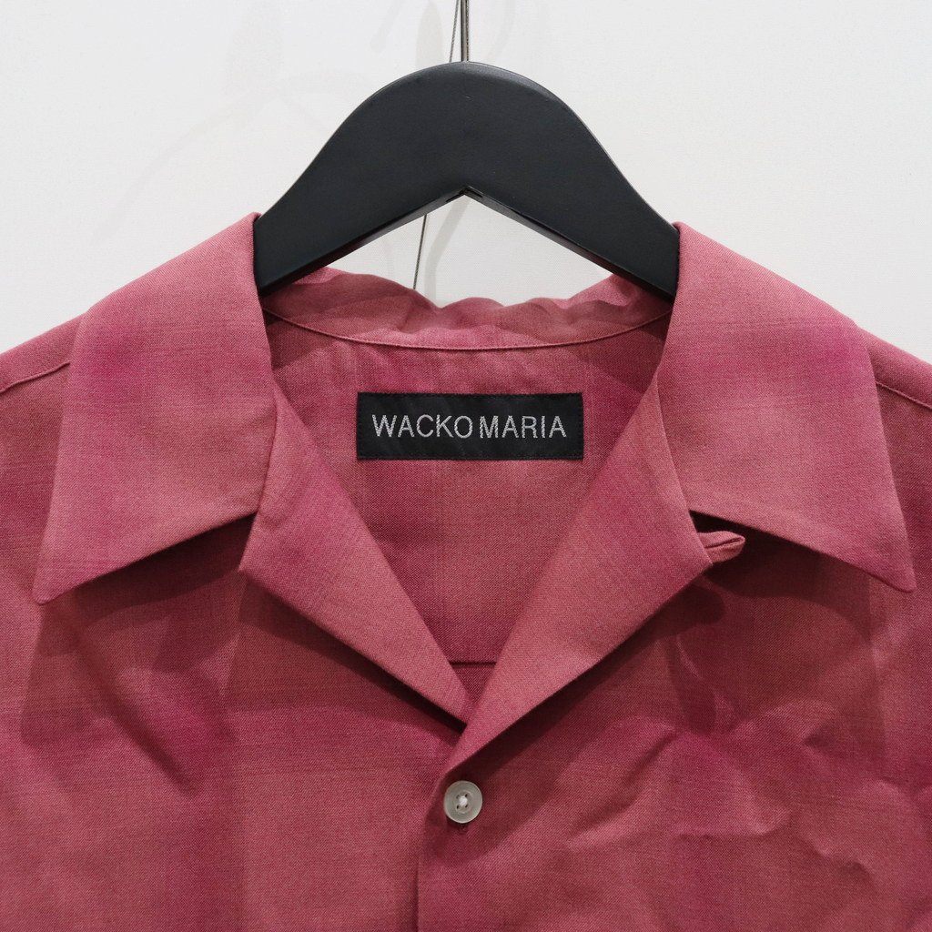 OMBRE CHECK OPEN COLLAR SHIRT S/S ( TYPE-3 ) #PINK [25SS-WMS-OC20]
