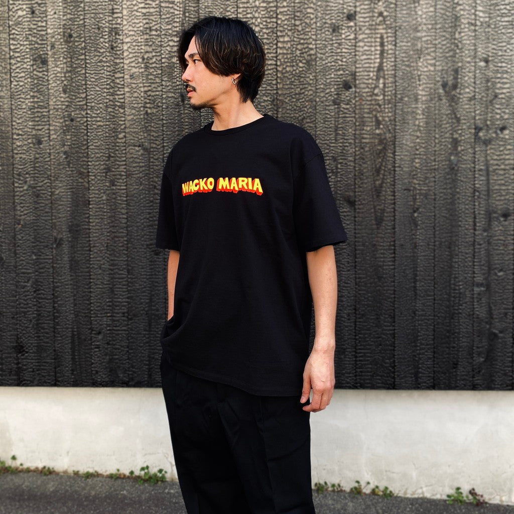 WASHED HEAVY WEIGHT CREW NECK T-SHIRT ( TYPE-4 ) #BLACK [26SS-WMT-WT05]