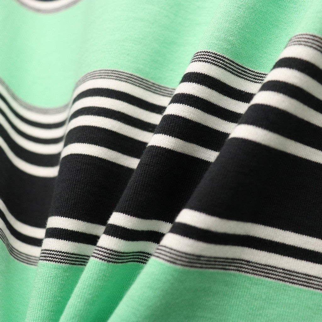 STRIPED CREW NECK LONG SLEEVE T-SHIRT ( TYPE-3 ) #GREEN [26SSE-WMT-LT03]